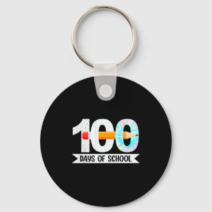 100th Day Of School Teachers Students 100 Days Of  Key Ring