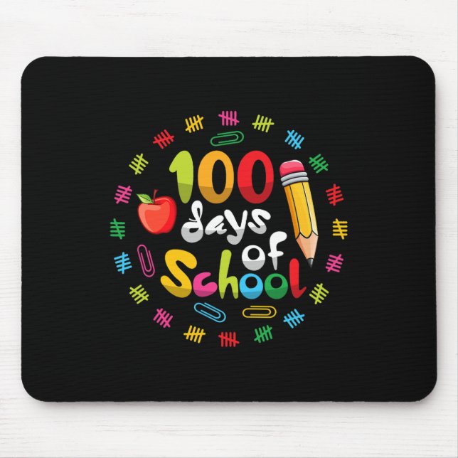 100th Day Of School Teachers Students 100 Days Sma Mouse Pad (Front)