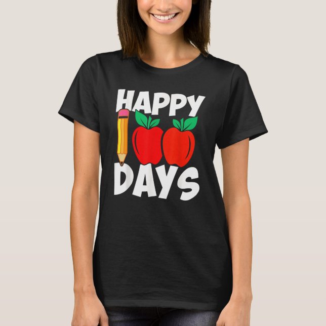 100th Day Of School Teachers Womens Girls 100 days T-Shirt (Front)