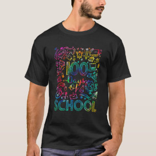 100th Day Of School Tye Die Teachers Kids Happy 10 T-Shirt