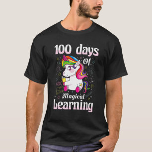 100th Day of School Unicorn 100 Days of Magical Le T-Shirt
