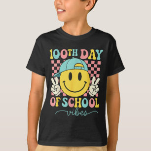 100th Day Of School Vibes 100 Days Teacher Boy Gir T-Shirt