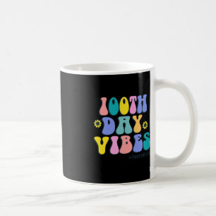 100th Day of School Vibes Retro Teacher Happy 100  Coffee Mug
