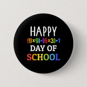 100th Day Of School With Math Formula For 100 Days 6 Cm Round Badge