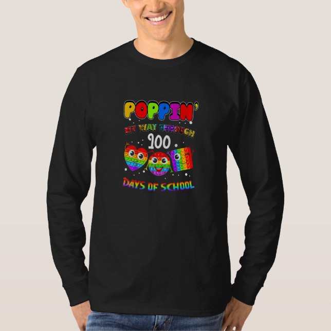 100th Day Pop it And Still Poppin 100 Days Of Scho T-Shirt (Front)