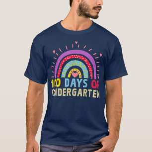 100th Day School Rainbow 100 Days of Kindergarten T-Shirt