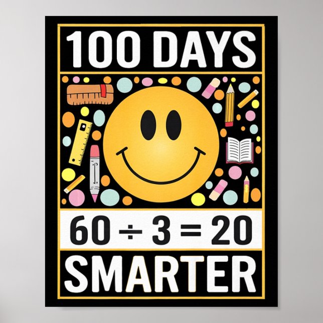 100th Day Smarter. Kids  Poster (Front)