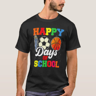 100th Day Student Boys Girls Basketball 100 Days O T-Shirt