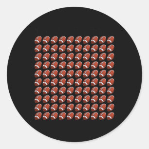 100th Day Student Boys Girls Footbyll 100 Days Of  Classic Round Sticker