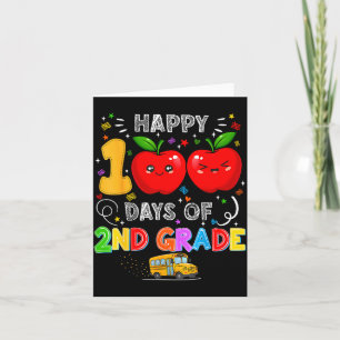 100th Days Of 2nd Grade 100 Days Toddler Girl  Card