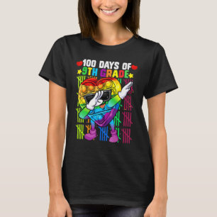 100th Days Of 9th Grade Dabbing Colorful Fidget To T-Shirt