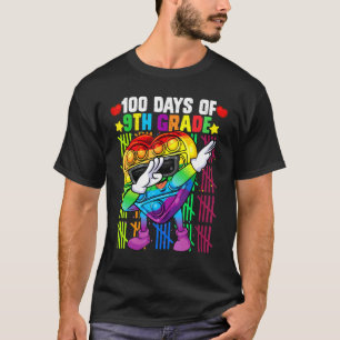 100th Days Of 9th Grade Dabbing Colourful Fidget T T-Shirt