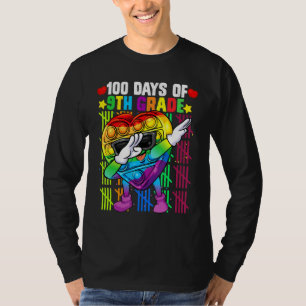 100th Days Of 9th Grade Dabbing Colourful Fidget T T-Shirt