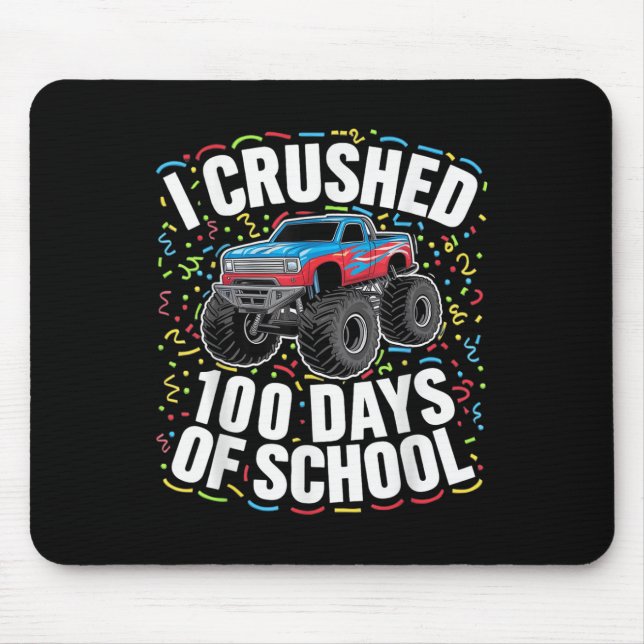 100th Days Of School Boys Teacher Student Monster  Mouse Pad (Front)
