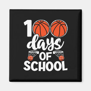 100th Days Of School Bysketbyll Kids Boys Novelty Magnet