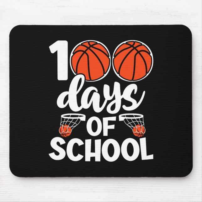 100th Days Of School Bysketbyll Kids Boys Novelty  Mouse Pad (Front)