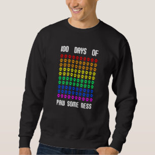 100th Days Of School Paw Some Ness Cute Dog Paw Lo Sweatshirt