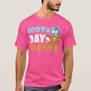 100th Days Smarter with a Unicorn for Astronauts  T-Shirt