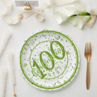 100th Elegant Centenarian Party Green/White