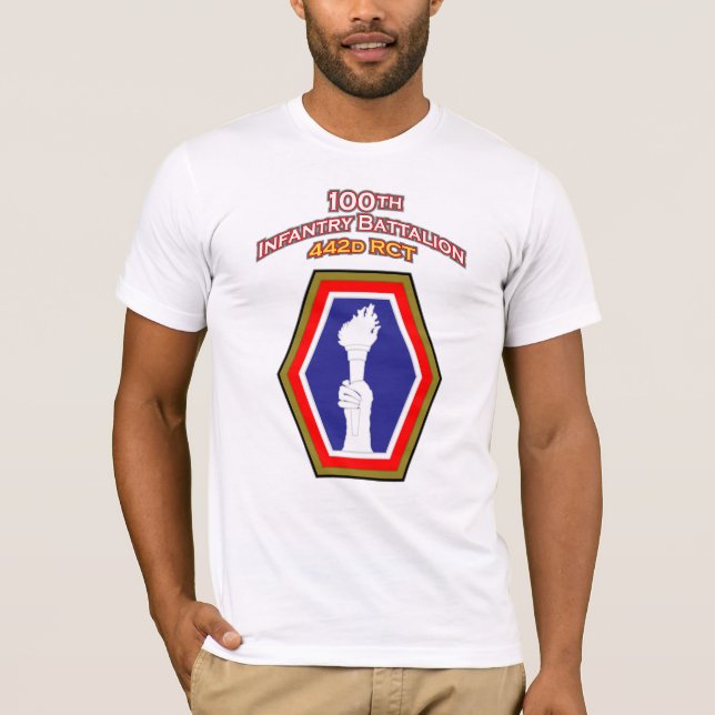 100th Infantry Battalion shoulder patch T-shirt (Front)