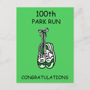 100th Park Run Congratulations Postcard