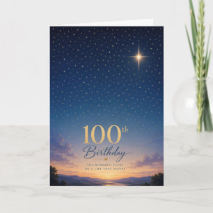 100th Stars Birthday Card