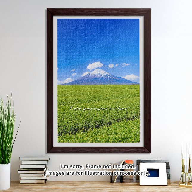 [1014] Mt.Fuji – Spring Sprouts in Tea Fields Jigsaw Puzzle (An image of a puzzle displayed in a bright and open room. // 明るく風通しの良い部屋を飾ったときのイメージ)