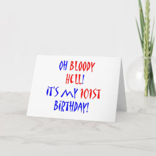 101 Bloody Hell Card