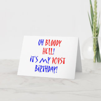 101 Bloody Hell Card