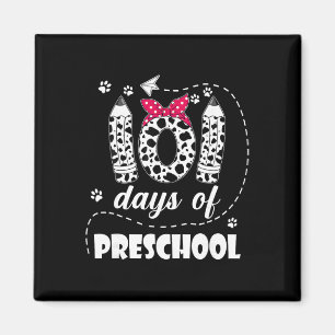 101 Days Of Preschool Dog Cute 100 Days Of School  Magnet