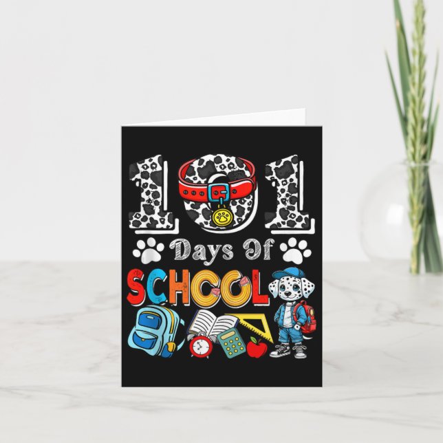 101 Days Of School 100th Day School Boy Students T Card (Front)