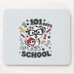 101 Days of School Cute Dog T-Shirt Back to Scho Mouse Pad