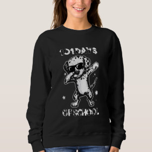 101 Days of School Dabbing Dalmatian Dog Teachers  Sweatshirt