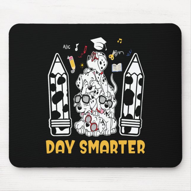 101 Days Of School Dalmatian Dog 100 Days Of Kinde Mouse Pad (Front)