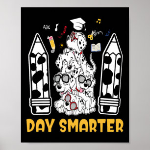 101 Days Of School Dalmatian Dog 100 Days Of Kinde Poster