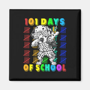 101 Days Of School Dalmatian Dog 100 Days Smarter  Magnet
