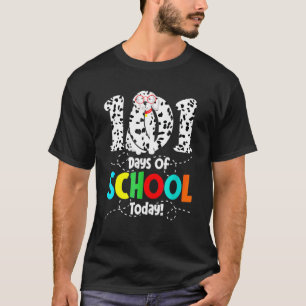 101 Days Of School Dalmatian Dog Boys Girls 100 Da T-Shirt