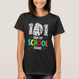 101 Days Of School Dalmatian Dog Boys Girls 100 Da T-Shirt