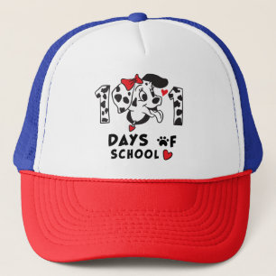 101 Days Of School Dalmatian Dog funny Trucker Hat