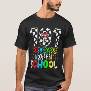 101 Days of School Dalmatian Dog Fuuny 100th Day o T-Shirt
