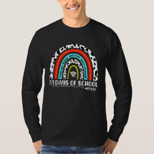 101 Days Of School Dog  Leopard Rainbow Teacher T-Shirt