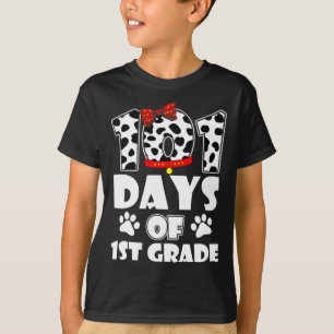 101 Days School 1st Grade Dog 100 Days Smarter Stu T-Shirt