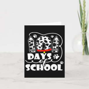 101 Days School Cute Dog 100 Days Smarter Student Card