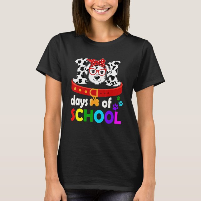 101 Days School Dog 100th Days Smarter Teacher T-Shirt (Front)