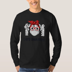 101 Days Smarter Dalmatian Dog Face Mask 100th Day T-Shirt