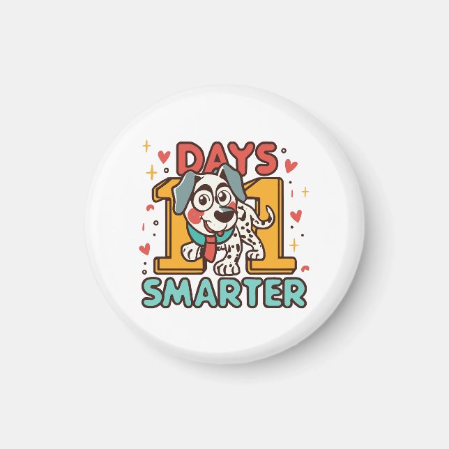 101 Days Smarter Dalmatian Dog Magnet (Front)