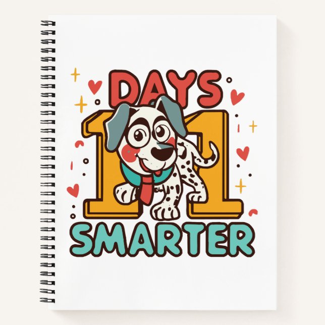 101 Days Smarter Dalmatian Dog Notebook (Front)
