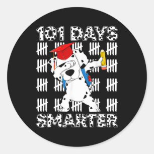 101 Days Smarter Happy 100th Day Of School 100 For Classic Round Sticker