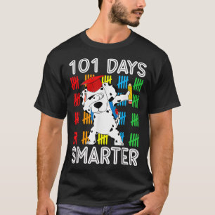 101 Days Smarter Teacher 100 Days Of School Dalmat T-Shirt