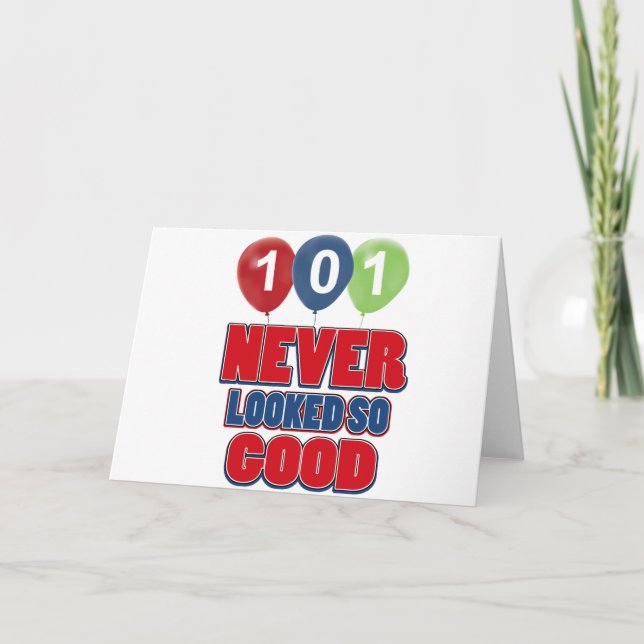 101 year old birthday designs card (Front)